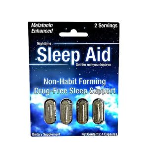 Sleep Aid Capsules Melatonin Enhanced 12ct Display