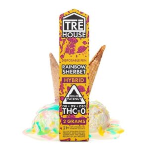 Tre House Disposable Pen THC-O Rainbow Sherbet Hybrid 2 Grams