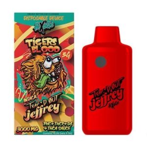 Hixotic Trap'd Out Jeffrey 3g Disposable Tigers Blood Indica