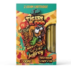 Hixotic Trap'd Out Jeffrey 2g Cartridge Tigers Blood Indica