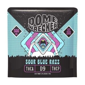 Dome Wrecker 1ct THC-P Gummies 20ct Display Sour Blue Razz