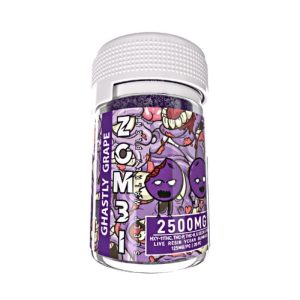 Zombi 2500MG 20Ct Gummies HDXY 11, THC-P,THC-H, D8 Ghastly Grape