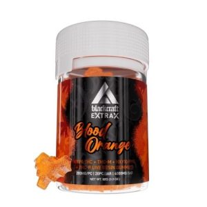 Extrax BlackCraft 4000mgLive Resin Gummies 20pc Jar Blood Orange