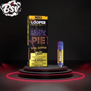 Looper Live Badder 2g Cartridges HHC+THCP Grape Pie