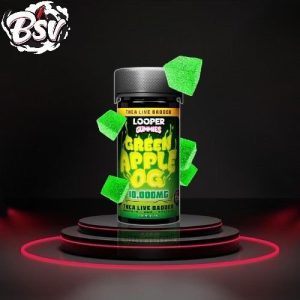 Looper 10,000mg THC-A Live Badder Gummies 20ct Green Apple OG