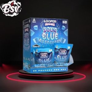 Looper THC-A Badder 2ct Gummies 25ct Display Sour Blue Raspberry