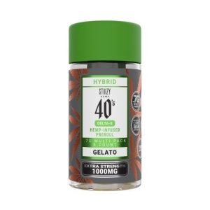 Stiiizy 7g 5pc Jar Pre Rolls D8 40's 1000mg Gelato Hybrid