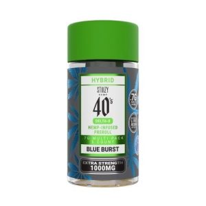 Stiiizy 7g 5pc Jar Pre Rolls D8 40's 1000mg Blue Burst Hybrid