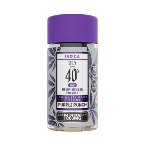 Stiiizy 7g 5pc Jar Pre Rolls HHC 40's 1000mg Purple Punch Indica