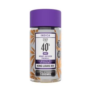 Stiiizy 7g 5pc Jar Pre Rolls HHC 40's 1000mg King Louis XIII Ind
