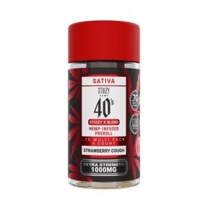 Stiiizy 3.5g 5 Pre Rolls X Blend 40's 1000mg Strawberry Cough