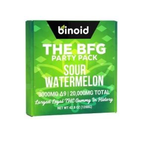 Binoid BFG Party Pack3000mg D9 20,000mg 1ct Gummy Sour Watermelo