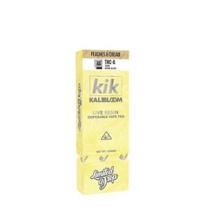 Kik Kalibloom 1g THC-A Live Resin Disposable Peaches & Cream