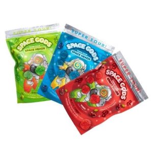 Space Gods Super Sour Gummies 900mg D9+CBD 15ct Watermelon