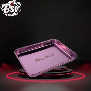 Blazy Susan Stainless Steel Rolling Tray Purple