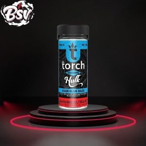 Torch Hulk 15000mg D9+THC-P Gummies 20ct Sour Blue Razz