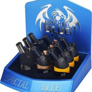 Special Blue Rock Steady Torch Lighters 9pc Display