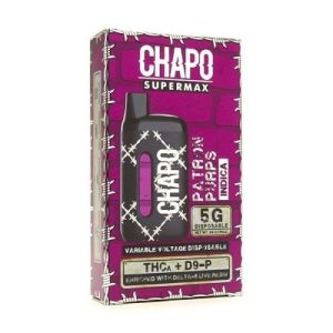 Chapo 5g Supermax Disposable THC-A+D9-P Patron Purps Indica