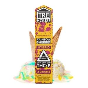 Tre House Disposable Pen THC-P Rainbow Sherbet Hybrid 2 Grams