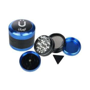 Uber Grinder 3.0 2.5in 4pc CNC W/Screen Blue