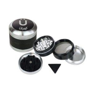 Uber Grinder 3.0 2.5in 4pc CNC W/Screen Silver