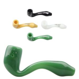 Uber Glass 3.5in Sherlock Pipe Clear Assorted Colors