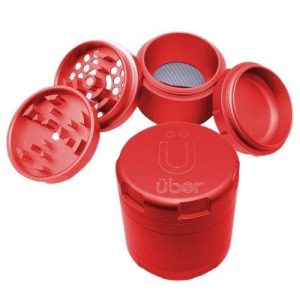 Uber Grinder 4.2 None Stick 4pc 63mm CNC Matte Red