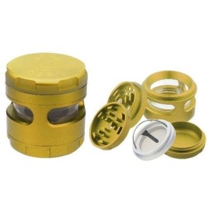 Uber Grinder 4.0 2.5in 4pc CNC W/Window Gold