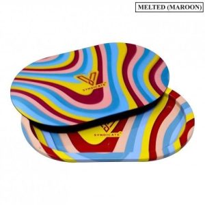 Vsyndicate  Roll N Go Tray W/Magnet Mini Melted (Maroon)