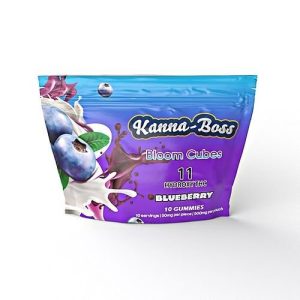 Kanna Boss 10ct Gummies 500MG Pouch Hydroxy 11 Blueberry