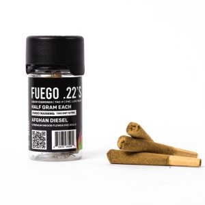 Fuego .22's .5g Pre Rolls Jar Afghan Diesel