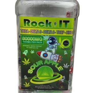 Rock-it Gummies 80000mg/jar 80pc Sour Apple