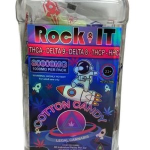 Rock-it Gummies 80000mg/jar 80pc Cotton Candy