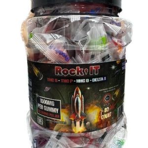 Rock-it 120000mg THC-P+D8 Gummies 80ct Jar Watermelon