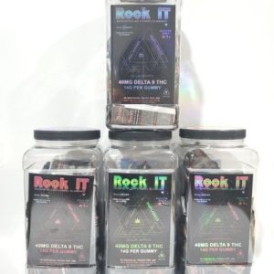 Rock-It 80ct Delta 9 Gummy Display Sour Apple