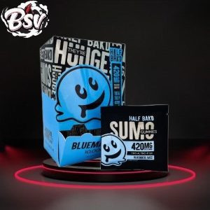 Half Bak'd D9 SUMO Bluematic Razz Gummies 2ct 30 Per Pack