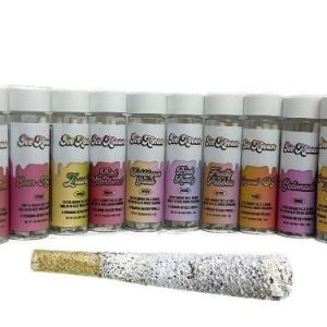 Ice Kream THC-A 5pk Pre-Rolls Coated W/Diamonds Pink Starburst
