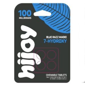 Hijoy 7-Hydroxy W/Pseudo 25mg Tablets Blue Magic Razz 100mg