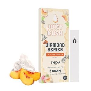 Juicy Kush Diamon Series 1g THC-A Disposable Peaches & Cream Hyb