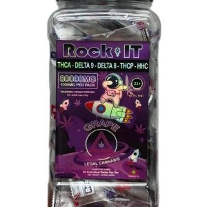 Rock-it Gummies 80000mg/jar 80pc Grape