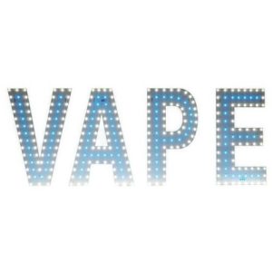 Blue "Vape" LED Sign