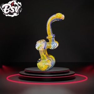 Gold Fumed Ring On Handle Bubbler