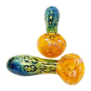 Heavy Dots Art 4.5in Deep Fumed Hand Pipe