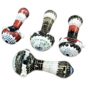 Green White Spiral 4in Hand Pipe