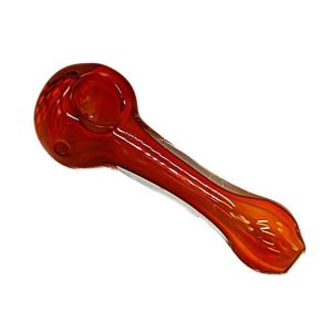 5398 4" Confetti Frit Hand Pipe with 4 Marble Crown on Bowl
