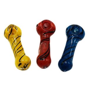 6296 3.5" Frit with Spiral pinstripe Swirls