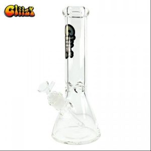 Gliizy 12in Glass Beaker Waterpipe Clear