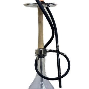 26in Hookah With Wooden Stem & Silicone Hose