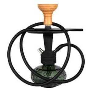 8in Round Base Hookah W/ Silicone Hose