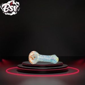 Milky Color Hand Pipe Fumed With Bubble Art
